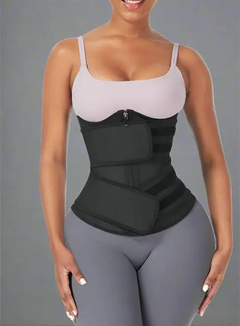 Under Bust Latex Waist Trainer Double Belt D'JJA SkinCare
